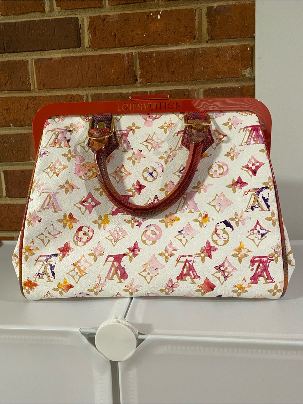 Louis Vuitton Watercolor Aquarelle Frame Speedy White - Picture 4 of 16